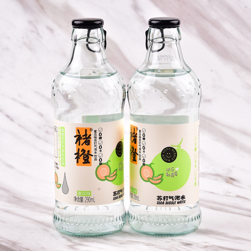 褚橙蜜瓜味苏打气泡水0糖0脂0卡290mlx8