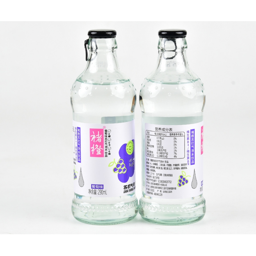 褚橙葡萄味苏打气泡水290mlx8